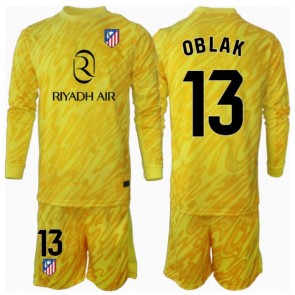Atletico Madrid Jan Oblak #13 Brankářské Dětské Alternativní dres komplet 2024-25 Dlouhý Rukáv (+ trenýrky)